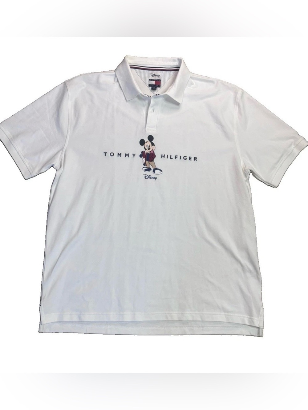 Disney X Tommy Hilfiger Men’s Mickey Mouse Polo Shirt Stretch XXL Mesh Golf